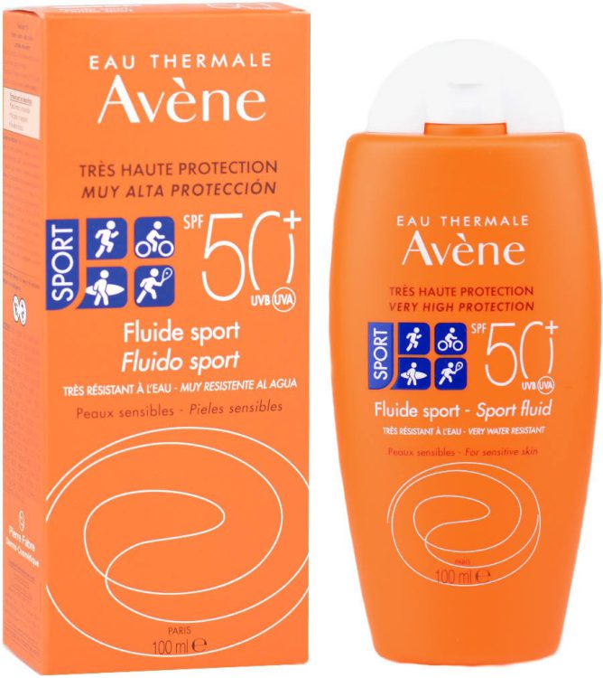 کرم فلوئیدضدآفتاب اسپرت بیرنگ اون AVENE با +50 SPF (حجم 100ml)