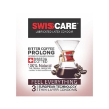 کاندوم سوئیس کر مدل Bitter Coffee Prolong بسته 3 عددی