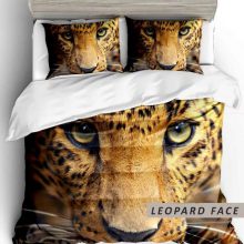 ست لحاف تک نفره 4 تکه سه بعدی king size -طرح LEOPARD FACE